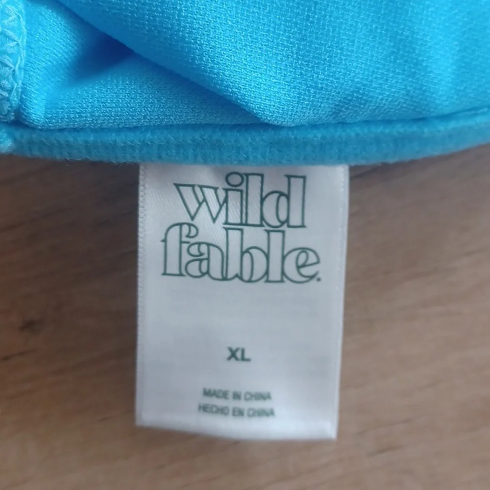 NWOT Wild Fable V Front Bright Blue Bikini Top Size XL - Picture 5 of 6